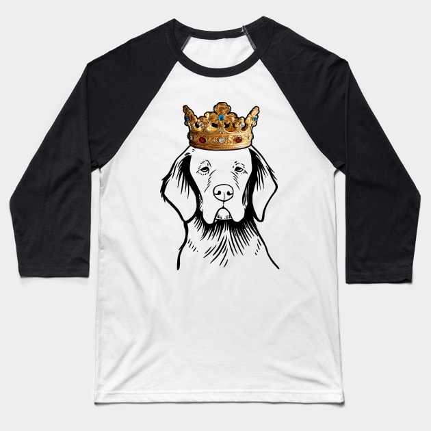 Clumber Spaniel Dog King Queen Wearing Crown Baseball T-Shirt by millersye